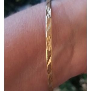 Vntg 14k Stamped Yellow Gold Bangle Bracelet
